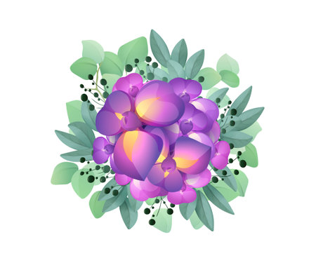 Watercolor wedding bouquetのイラスト素材