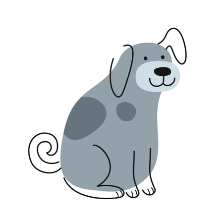 Cute Doodle Dogのイラスト素材