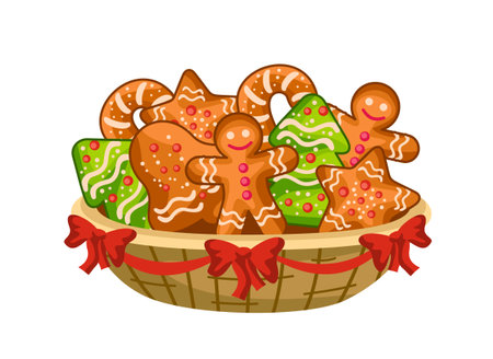 Traditional Christmas Foodのイラスト素材