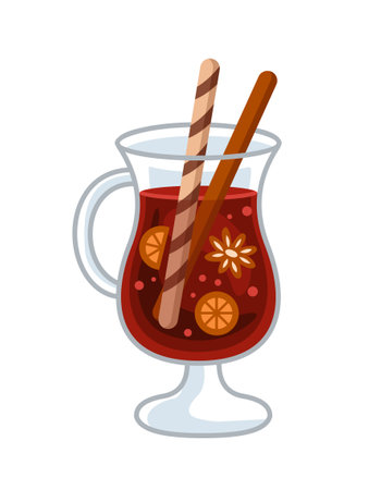 Traditional Christmas drinkのイラスト素材