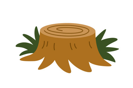 Old tree stumpのイラスト素材