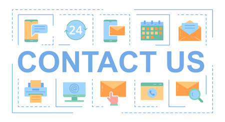 Contact us bannerのイラスト素材
