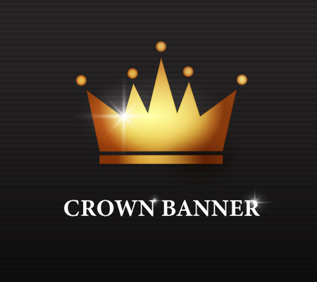 Crown banner conceptのイラスト素材