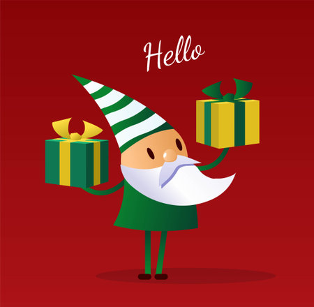 Christmas elf bannerのイラスト素材