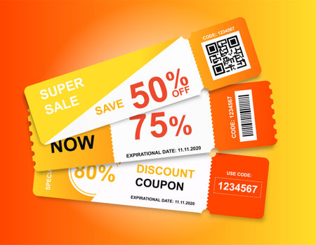Super sale couponsのイラスト素材