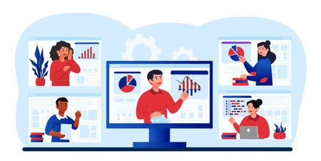 Business conference conceptのイラスト素材