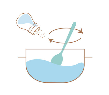 Cooking in pan with pepperのイラスト素材