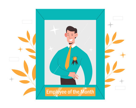 Employee month conceptのイラスト素材