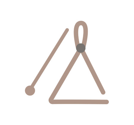Musical triangle with stick conceptのイラスト素材