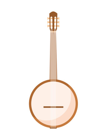 White banjo conceptのイラスト素材