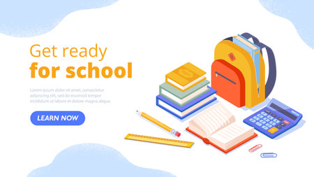Get ready for schoolのイラスト素材