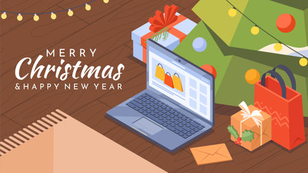 Merry Christmas bannerのイラスト素材