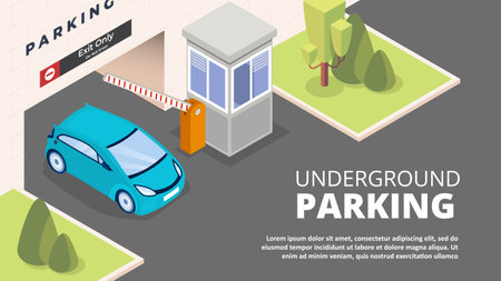 Underground parking conceptのイラスト素材
