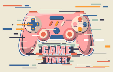 Retro games bannerのイラスト素材