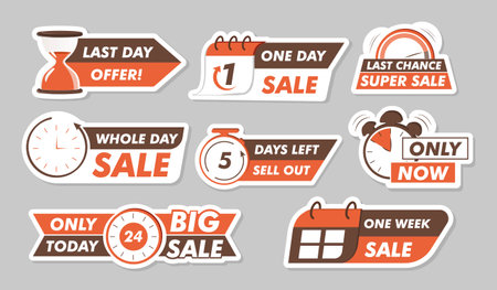 Set of sale stickers iconsのイラスト素材