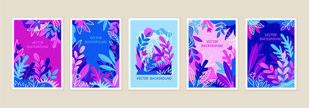 Floral banners setのイラスト素材