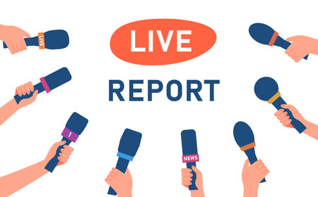 Live report conceptのイラスト素材