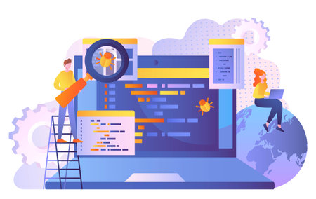 Code verification conceptのイラスト素材