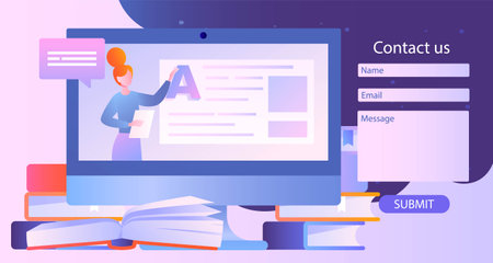 Contact us conceptのイラスト素材