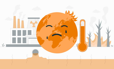 Global warming conceptのイラスト素材
