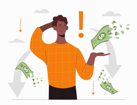 Man losing moneyのイラスト素材