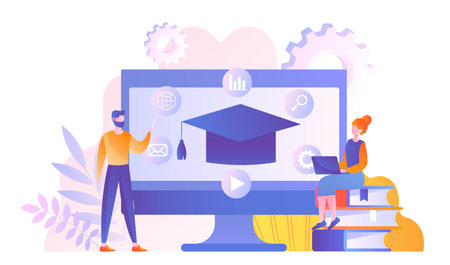 Online education conceptのイラスト素材