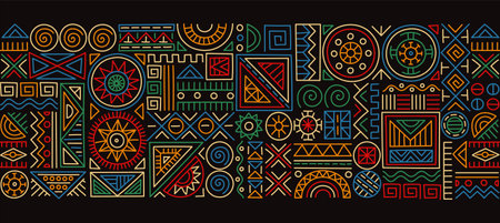 Ethnic pattern conceptのイラスト素材