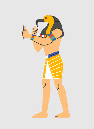 Egyptian god Thothのイラスト素材