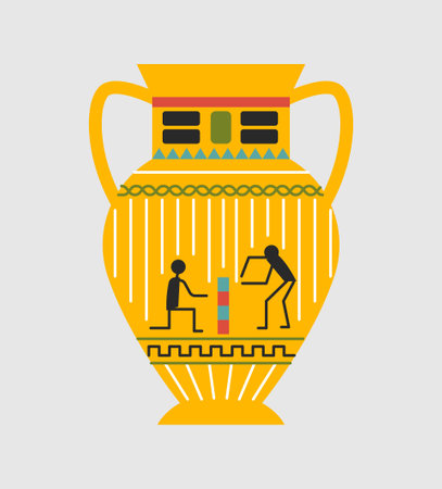 Egyptian vase conceptのイラスト素材