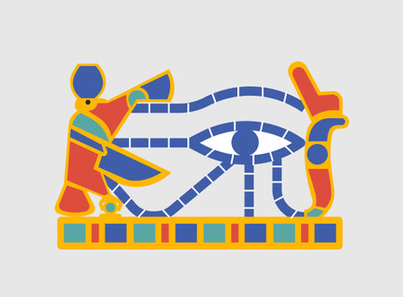Egyptian eye statue conceptのイラスト素材