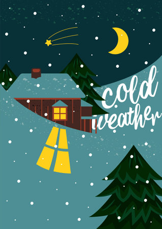 Cold weather posterのイラスト素材