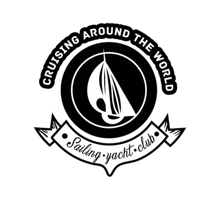 Ship label black and whiteのイラスト素材