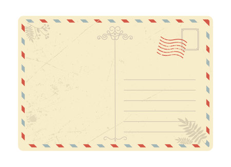 Beige postcard or envelopeのイラスト素材