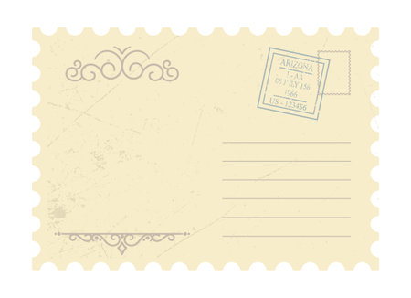 Beige postcard or envelopeのイラスト素材