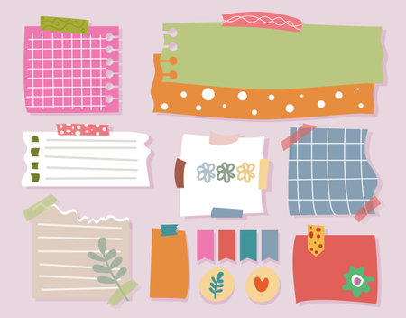 Set of paperのイラスト素材