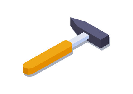 Isometric hammer conceptのイラスト素材