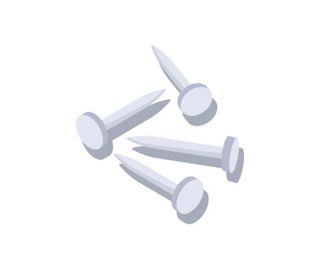 Isometric construction nails conceptのイラスト素材