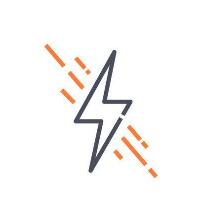Lightning line iconのイラスト素材