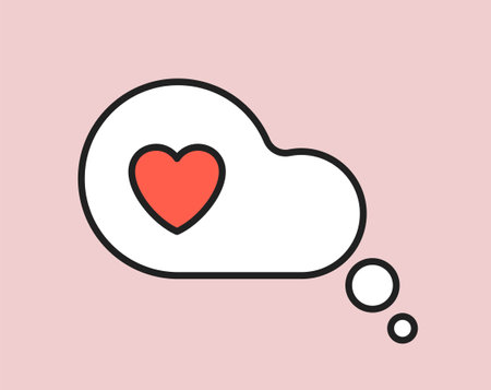 Retro cloud with heart concept