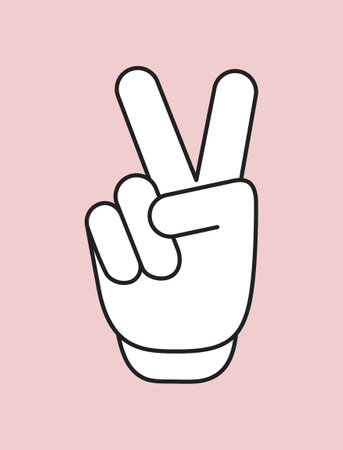 Retro cheerful gesture conceptのイラスト素材