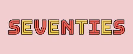 Retro seventies text conceptのイラスト素材