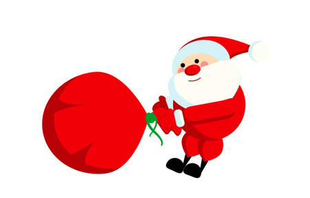 Santa Claus with bagのイラスト素材