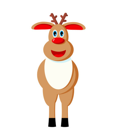 Cute Christmas deer conceptのイラスト素材