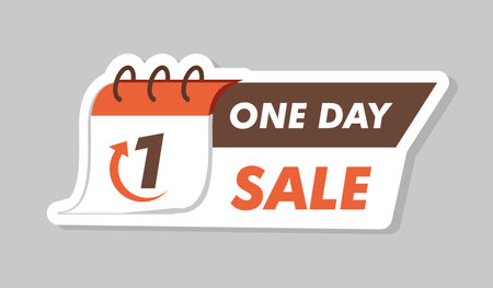 One day sale stickerのイラスト素材