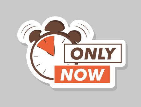 Only Now stickerのイラスト素材