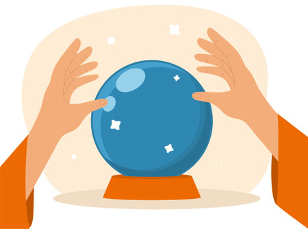 Magic crystal ballのイラスト素材