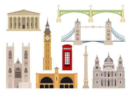 London Landmarks Setのイラスト素材