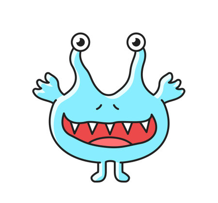 Cute monster iconのイラスト素材