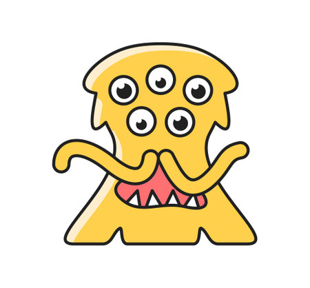 Cute monster iconのイラスト素材