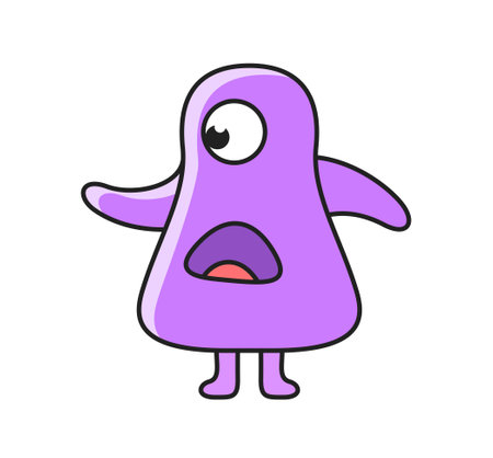 Cute monster iconのイラスト素材